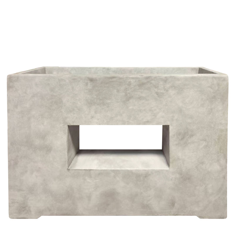 ΖΑΡΝΤΙΝΙΕΡΑ ΑΠΌ ΕΛΑΦΡΥ ΤΣΙΜΕΝΤΟ ΜΠΕΖ ΟΡΘΟΓΩΝΙΑ ΜΕ ΤΡΥΠΑ - 75x28x53.5cm