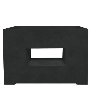 ΖΑΡΝΤΙΝΙΕΡΑ ΑΠΌ ΕΛΑΦΡΥ ΤΣΙΜΕΝΤΟ ΜΑΥΡΟ ΟΡΘΟΓΩΝΙΑ ΜΕ ΤΡΥΠΑ - 75x28x53.5cm