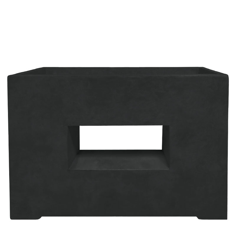 ΖΑΡΝΤΙΝΙΕΡΑ ΑΠΌ ΕΛΑΦΡΥ ΤΣΙΜΕΝΤΟ ΜΑΥΡΟ ΟΡΘΟΓΩΝΙΑ ΜΕ ΤΡΥΠΑ - 75x28x53.5cm