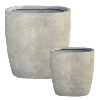 ΣΕΤ/2 ΚΑΣΠΩ ΑΠΌ ΕΛΑΦΡΥ ΤΣΙΜΕΝΤΟ ΜΠΕΖ - S:58x37x58,L:78x50x78cm 1/ΚΙΒ