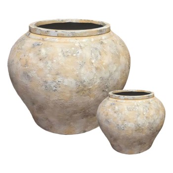 ΣΕΤ/2 ΚΑΣΠΩ ΑΠΌ ΕΛΑΦΡΥ ΤΣΙΜΕΝΤΟ ΜΠΕΖ ΠΑΛΑΙΩΜΕΝΟ - S:Φ35x30, L:Φ69x58cm 1/ΚΙΒ