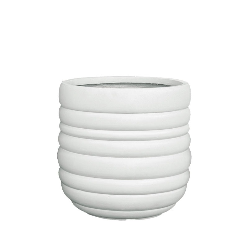 ΚΑΣΠΩ ΜΕΣΑΙΟ ΑΠΟ ΕΛΑΦΡΥ ΤΣΙΜΕΝΤΟ ΛΕΥΚΟ ΣΤΡΟΓΓΥΛΟ ΜΕ ΓΡΑΜΜΕΣ - Φ42x40cm