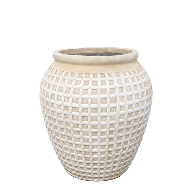 ΚΑΣΠΩ ΜΙΚΡΟ ΑΠΟ ΕΛΑΦΡΥ ΤΣΙΜΕΝΤΟ ΕΚΡΟΥ ΑΝΑΓΛΥΦΟ ΜΟΤΙΒΟ ΜΕ ΠΛΕΓΜΑ - Φ53x58cm