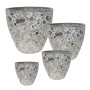 ΣΕΤ/4 ΚΑΣΠΩ ΠΗΛΙΝΑ ΓΚΡΙ ΣΤΡΟΓΓΥΛΑ ΤΥΠΟΥ ΠΑΛΑΙΩΜΕΝΑ - S:Φ21.5x20.5, M:Φ26.5x24.5, L:Φ36x31, XL:Φ44x37cm