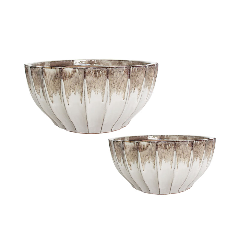 ΣΕΤ/2 ΚΑΣΠΩ-ΜΠΟΛ ΠΗΛΙΝΑ ΜΠΕΖ ΟΒΑΛ ΜΕ ΡΑΒΔΩΣΕΙΣ - S:Φ25.5x12.5, L:Φ31x15.5 2/KIB