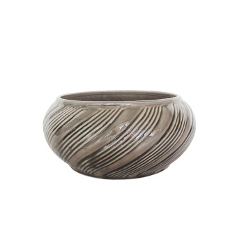 ΚΑΣΠΩ ΠΗΛΙΝΟ ΚΑΦΕ ΟΒΑΛ ΜΕ ΠΛΑΓΙΕΣ ΓΡΑΜΜΕΣ - Φ28.5x12.5cm 4/ΚΙΒ