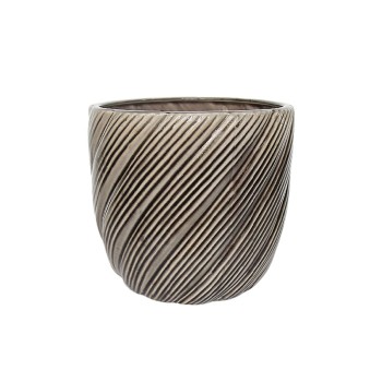 ΚΑΣΠΩ ΠΗΛΙΝΟ ΚΑΦΕ ΚΥΛΙΝΡΙΔΚΟ ΜΕ ΠΛΑΓΙΕΣ ΓΡΑΜΜΕΣ - Φ23x21cm 4/ΚΙΒ