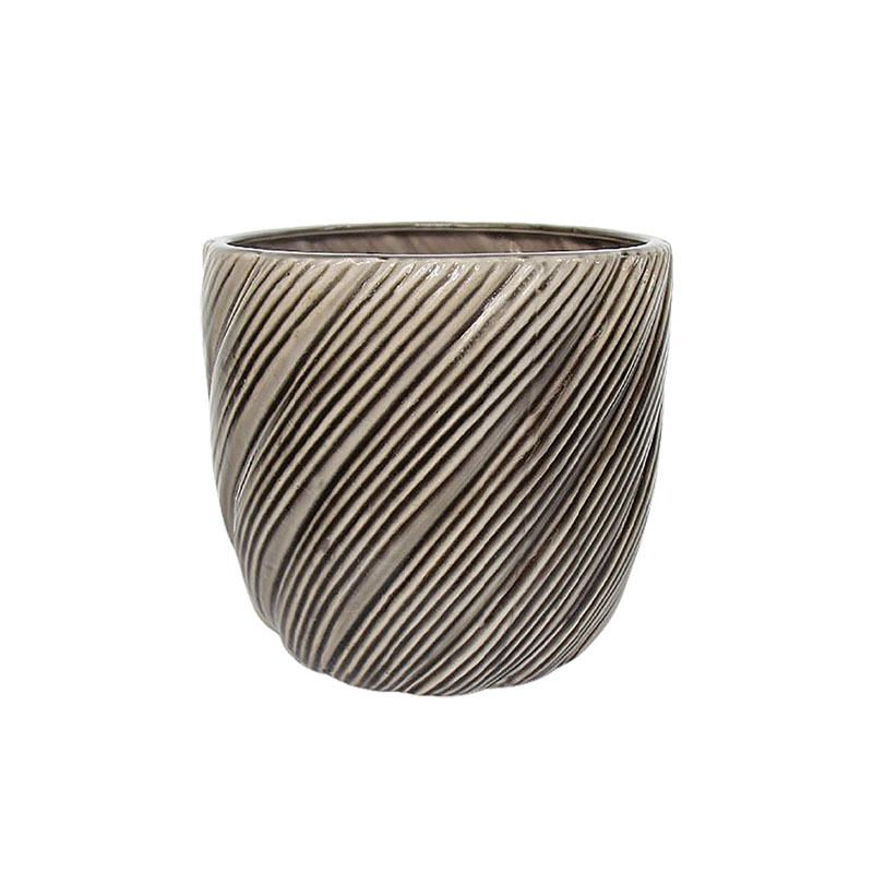 ΚΑΣΠΩ ΠΗΛΙΝΟ ΚΑΦΕ ΚΥΛΙΝΡΙΔΚΟ ΜΕ ΠΛΑΓΙΕΣ ΓΡΑΜΜΕΣ - Φ23x21cm 4/ΚΙΒ