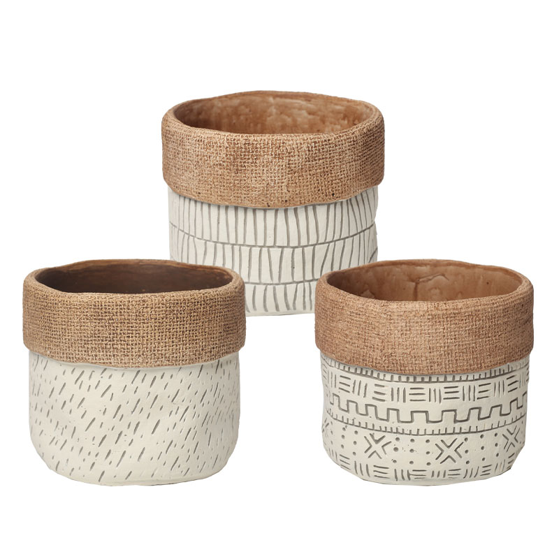 ΤΣΙΜΕΝΤΕΝΙΟ ΚΑΣΠΩ  (3 ΣΧΕΔΙΑ ASS) ΜΠΕΖ ΑΝΑΓΛΥΦΑ ΓΕΩΜΕΤΡΙΚΑ ΣΧΕΔΙΑ - Φ14x12.3cm 3/12ΚΙΒ