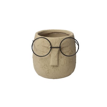 ΚΕΡΑΜΙΚΟ ΚΑΣΠΩ ΜΠΕΖ ΠΡΟΣΩΠΟ ΜΕ ΓΥΑΛΙΑ - Φ12x12cm 1/18ΚΙΒ