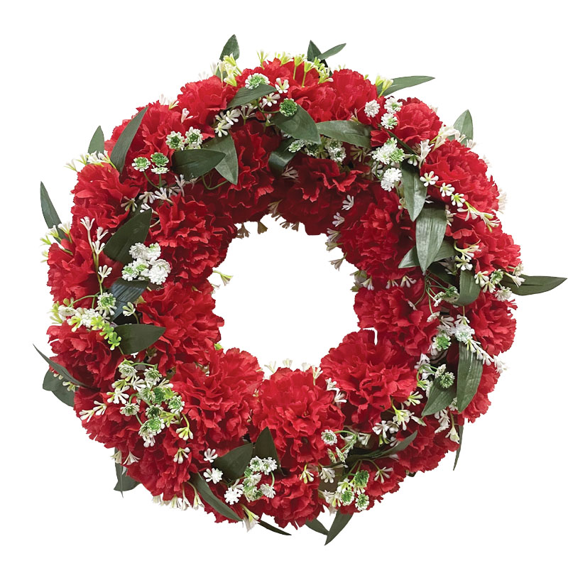 ΣΤΕΦΑΝΙ ΛΟΥΛΟΥΔΙΩΝ ΚΟΚΚΙΝΑ ΓΑΡΥΦΑΛΛΑ - Φ46cm 16/ΚΙΒ