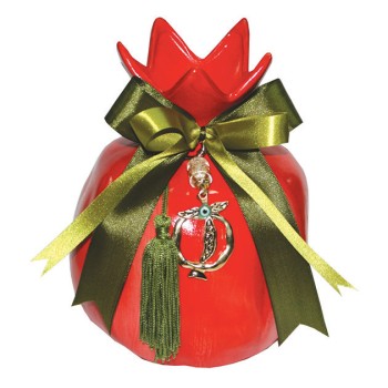 ΣΤΟΛΙΣΜΕΝΟ ΚΕΡΑΜΙΚΟ ΡΟΔΙ ΓΙΓΑΣ ΚΟΚΚΙΝΟ / ΚΟΡΔΕΛΑ ΛΑΔΙ 13x16cm 1/12ΚΙΒ