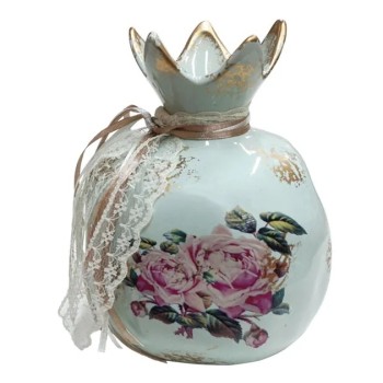 ΣΤΟΛΙΣΜΕΝΟ ΚΕΡΑΜΙΚΟ ΡΟΔΙ ΓΙΓΑΣ ΒΕΡΑΜΑΝ-ΧΡΥΣΟ / ΝΤΕΚΟΥΠ ΤΡΙΑΝΤΑΦΥΛΛΑ 13x16cm