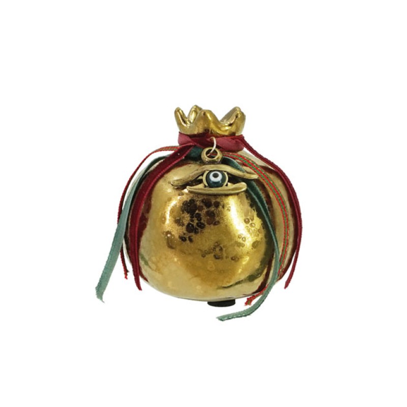 ΣΤΟΛΙΣΜΕΝΟ ΚΕΡΑΜΙΚΟ ΡΟΔΙ ΜΙΚΡΟ ΧΡΥΣΟ ΣΦΥΡΙΛΑΤΟ / ΚΟΡΔΕΛΑ ΠΡΑΣΙΝΗ-ΚΟΚΚΙΝΗ 6.5x6.5cm 1/96ΚΙΒ