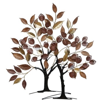 ΜΕΤΑΛΛΙΚΟ ΔΙΑΚΟΣΜΗΤΙΚΟ ΤΟΙΧΟΥ - 2 ΔΕΝΤΡΑ 90x97x9.5cm 2/KIB