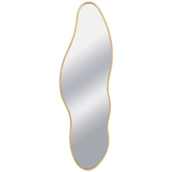 ΜΕΤΑΛΛΙΚΟΣ ΚΑΘΡΕΦΤΗΣ ΤΟΙΧΟΥ ΧΡΥΣΟ ΚΥΜΑΤΙΣΤΟ ΟΒΑΛ - 48.5x3x150cm 1/KIB