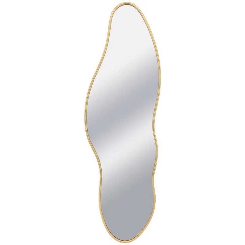 ΜΕΤΑΛΛΙΚΟΣ ΚΑΘΡΕΦΤΗΣ ΤΟΙΧΟΥ ΧΡΥΣΟ ΚΥΜΑΤΙΣΤΟ ΟΒΑΛ - 48.5x3x150cm 1/KIB