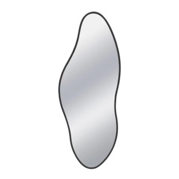 ΜΕΤΑΛΛΙΚΟΣ ΚΑΘΡΕΦΤΗΣ ΤΟΙΧΟΥ ΜΑΥΡΟ ΚΥΜΑΤΙΣΤΟ ΟΒΑΛ - 44x2.5x109.5cm 1/KIB