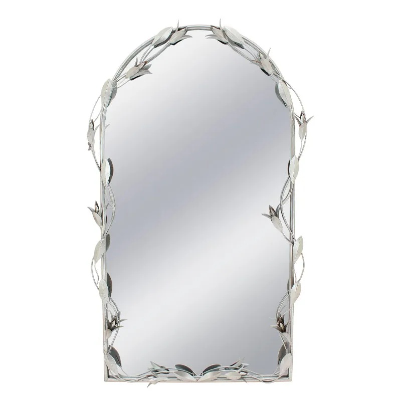 ΜΕΤΑΛΛΙΚΟΣ ΚΑΘΡΕΦΤΗΣ ΤΟΙΧΟΥ ΑΣΗΜΙ ΚΛΑΡΕΣ ΦΥΛΛΩΝ - 66x8x108.5cm 1/KIB