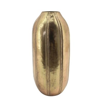 ΜΕΤΑΛΛΙΚΟ ΒΑΖΟ ΧΡΥΣΟ ΣΤΡΟΓΓΥΛΟ/ΩΟΕΙΔΕΣ ΨΗΛΟ - Φ21x48.5cm 4/KIB