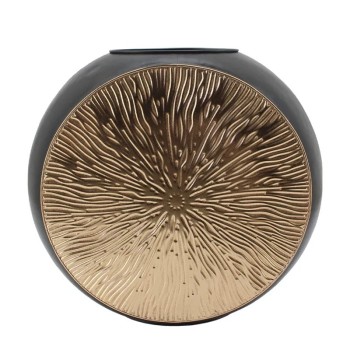 ΜΕΤΑΛΛΙΚΟ ΒΑΖΟ ΧΡΥΣΟ-ΜΑΥΡΟ ΚΥΚΛΙΚΟ/ΑΚΤΙΝΩΤΟ ΜΕΓΑΛΟ - 60x20.5x54cm 1/KIB