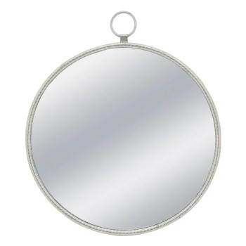 ΜΕΤΑΛΛΙΚΟΣ ΚΑΘΡΕΦΤΗΣ ΤΟΙΧΟΥ ΑΣΗΜΙ ΚΥΚΛΟΣ/ΚΡΙΚΟΣ - 79x3.5x91cm 1/KIB