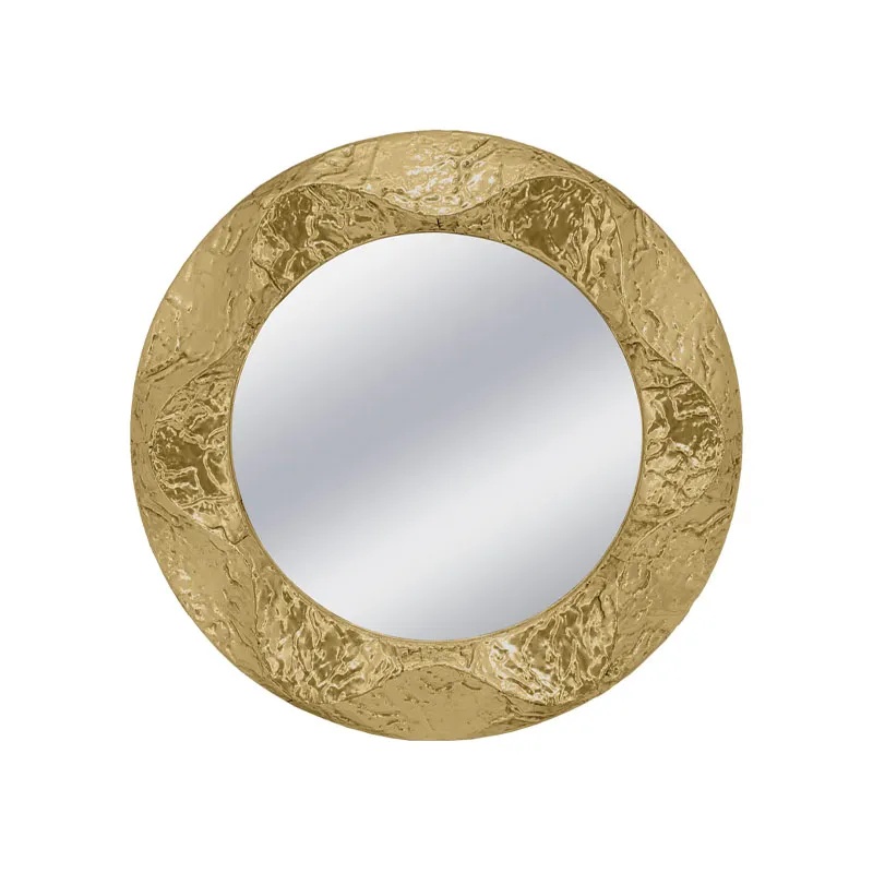 ΜΕΤΑΛΛΙΚΟΣ ΚΑΘΡΕΦΤΗΣ ΤΟΙΧΟΥ ΧΡΥΣΟ ΚΥΚΛΟΣ/ΣΦΥΡΗΛΑΤΟΣ - Φ60x5.5cm 1/KIB