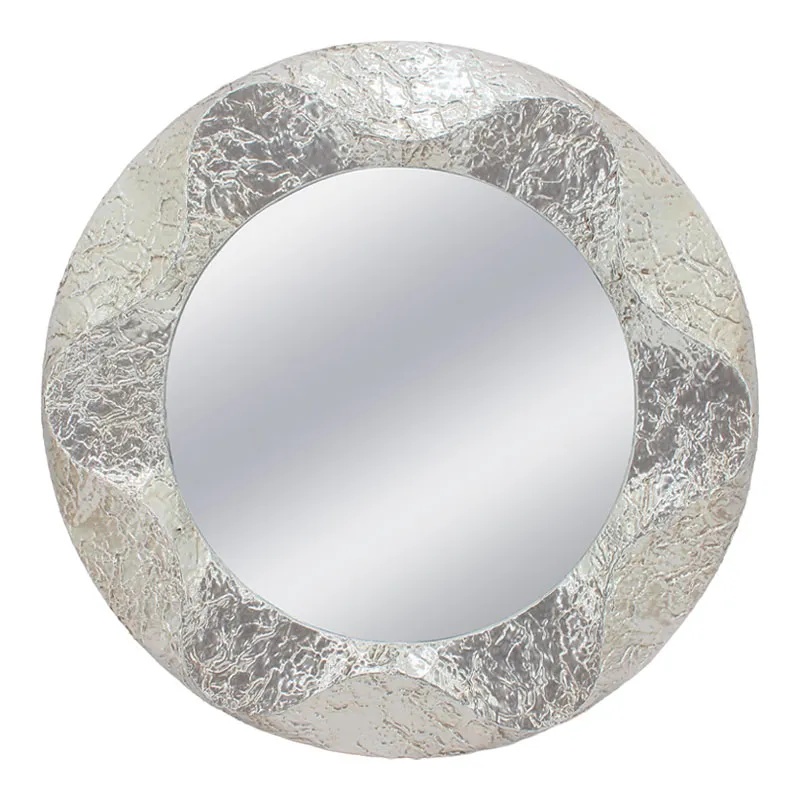 ΜΕΤΑΛΛΙΚΟΣ ΚΑΘΡΕΦΤΗΣ ΤΟΙΧΟΥ ΑΣΗΜΙ ΚΥΚΛΟΣ/ΣΦΥΡΗΛΑΤΟΣ - Φ104x7cm 1/KIB