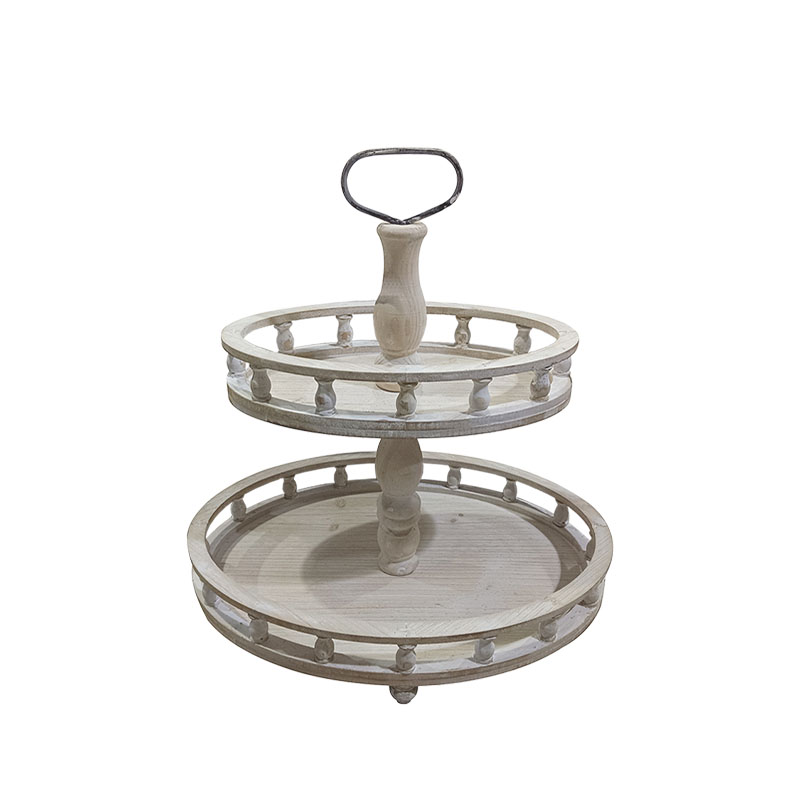 ΔΙΑΚΟΣΜΗΤΙΚΟΣ ΔΙΣΚΟΣ ΞΥΛΙΝΟΣ ΔΙΠΛΟΣ ΜΠΕΖ - 45x32.5x46cm 8/ΚΙΒ