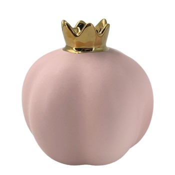 ΚΕΡΑΜΙΚΟ ΔΙΑΚΟΣΜΗΤΙΚΟ ΡΟΔΙ ΜΕΓΑΛΟ ΡΟΖ MAT - Φ12.3x13cm  1/18ΚΙΒ