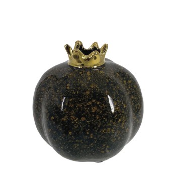 ΚΕΡΑΜΙΚΟ ΔΙΑΚΟΣΜΗΤΙΚΟ ΡΟΔΙ ΜΕΣΑΙΟ ΜΑΥΡΟ/ΧΡΥΣΟ - Φ9x10cm 6/36ΚΙΒ