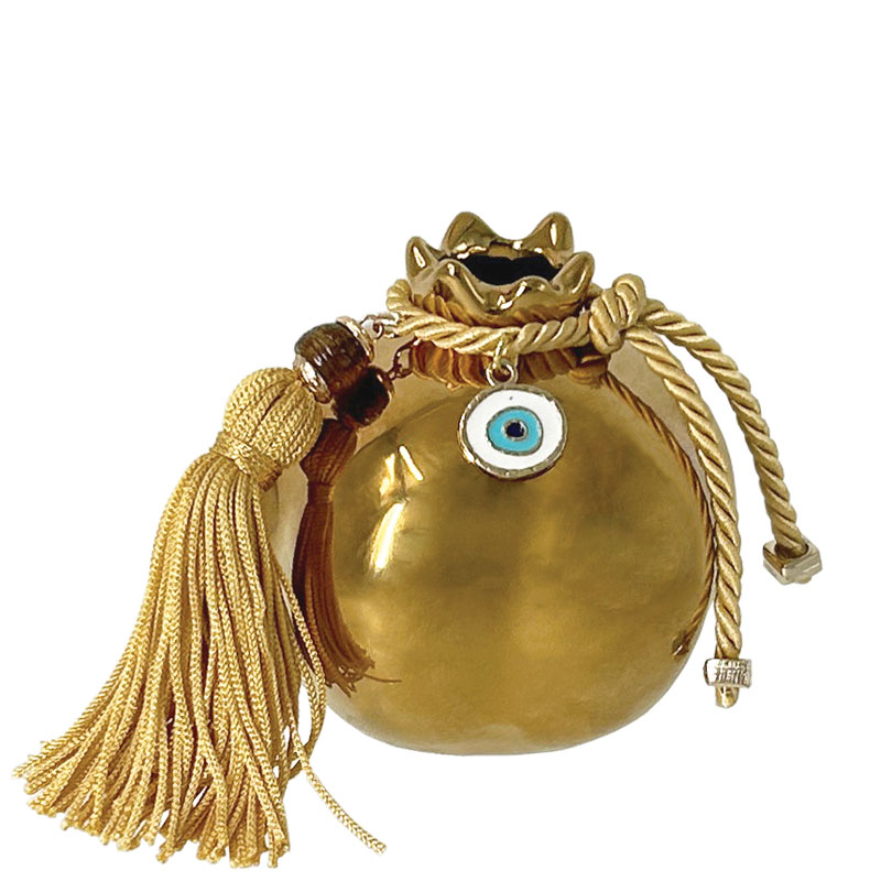 ΚΕΡΑΜΙΚΟ ΡΟΔΙ ΜΙΚΡΟ ΧΡΥΣΟ ΣΤΟΛΙΣΜΕΝΟ ΧΡΥΣΟ ΜΑΤΙ & ΦΟΥΝΤΑ - Φ7.3x7.5cm 6/48ΚΙΒ