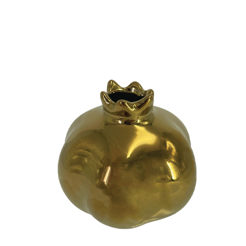 ΚΕΡΑΜΙΚΟ ΔΙΑΚΟΣΜΗΤΙΚΟ ΡΟΔΙ ΜΙΚΡΟ ΧΡΥΣΟ - Φ7.3x7.5cm 6/48ΚΙΒ