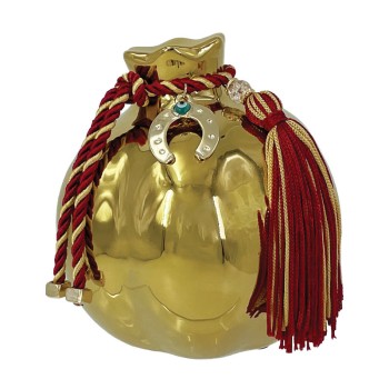 ΚΕΡΑΜΙΚΟ ΡΟΔΙ ΓΙΓΑΣ ΛΟΞΟ ΧΡΥΣΟ ΣΤΟΛΙΣΜΕΝΟ ΜΕ ΧΡΥΣΟ ΠΕΤΑΛΟ ΜΠΟΡΝΤΩ ΦΟΥΝΤΑ - Φ13x14cm 1/18ΚΙΒ