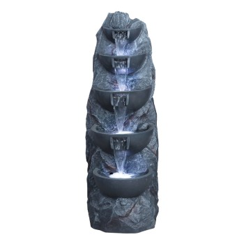 ΕΠΙΔΑΠΕΔΙΟ ΣΥΝΤΡΙΒΑΝΙ ΔΙΑΚΟΣΜΗΣΗΣ ΣΚΟΥΡΟ ΓΚΡΙ-ΑΝΘΡΑΚΙ ΜΕ ΦΩΣ ΒΡΑΧΟΣ 5 ΕΠΙΠΕΔΑ - 35x40x100cm 1/ΚΙΒ