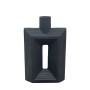 ΔΙΑΚΟΣΜΗΤΙΚΟ ΚΕΡΑΜΙΚΟ ΒΑΖΟ ΜΑΥΡΟ - ΟΡΘΟΓΩΝΙΕΣ ΔΙΑΒΑΘΜΙΣΕΙΣ ΜΕ ΤΡΥΠΑ - 18.5x7x31cm 30/KIB