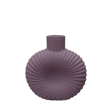 ΔΙΑΚΟΣΜΗΤΙΚΟ ΚΕΡΑΜΙΚΟ ΒΑΖΟ ΜΩΒ - ΑΚΤΙΝΩΤΕΣ ΚΑΜΠΥΛΕΣ - 22.5x9.5x23cm 24/KIB