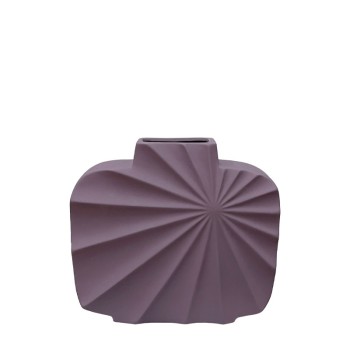 ΔΙΑΚΟΣΜΗΤΙΚΟ ΚΕΡΑΜΙΚΟ ΒΑΖΟ ΜΩΒ - ΑΚΤΙΝΩΤΕΣ ΠΤΥΧΕΣ - 23x9x20cm 24/KIB