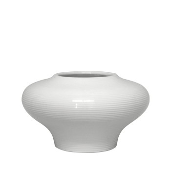 ΒΑΖΟ ΛΕΥΚΟ ΚΕΡΑΜΙΚΟ ΚΑΜΠΥΛΩΤΟ - 31.5x19cm 1/4ΚΙΒ