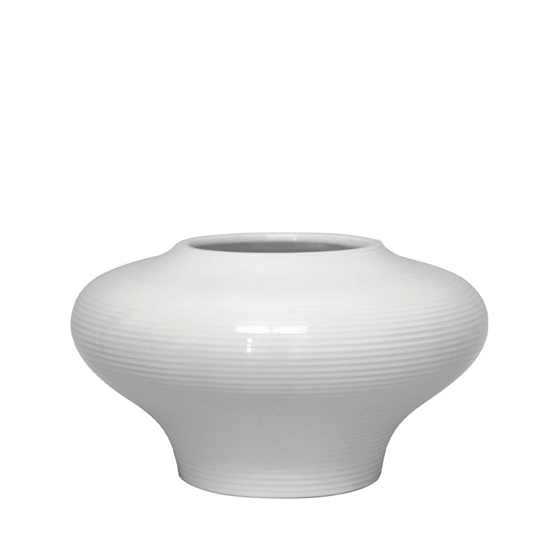 ΒΑΖΟ ΛΕΥΚΟ ΚΕΡΑΜΙΚΟ ΚΑΜΠΥΛΩΤΟ - 31.5x19cm 1/4ΚΙΒ