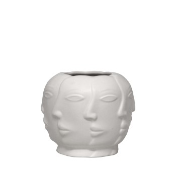 ΒΑΖΟ ΛΕΥΚΟ ΚΕΡΑΜΙΚΟ ΠΡΟΣΩΠΑ - 19.5x17cm 1/12ΚΙΒ