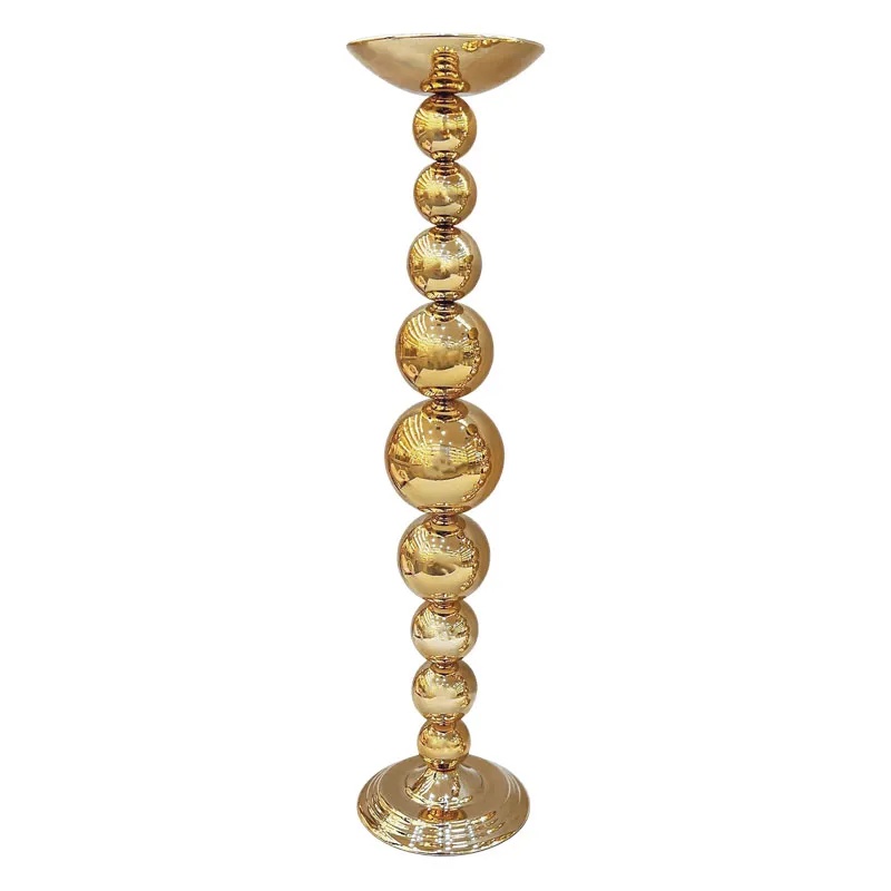 ΜΕΤΑΛΛΙΚO ΧΡΥΣΟ ΜΟΝΟ ΜΟΝΤΕΡΝΟ ΜΠΑΛΕΣ ΜΕ ΓΥΑΛΙ ΜΕΓΑΛΟ - Φ16x63cm 12/ΚΙΒ