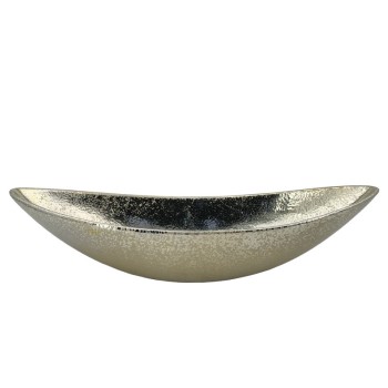 ΚΕΡΑΜΙΚΟ ΔΙΑΚΟΣΜΗΤΙΚΟ ΚΑΜΠΑΝΑΚΙ ΑΦΗΡΗΜΕΝΟ ΑΝΟΙΧΤΟ ΧΡΥΣΟ ΓΡΑΜΜΩΤΟ & ΣΤΑΜΠΩΤΟ - 19.5x8x26.8cm 1/18ΚΙΒ