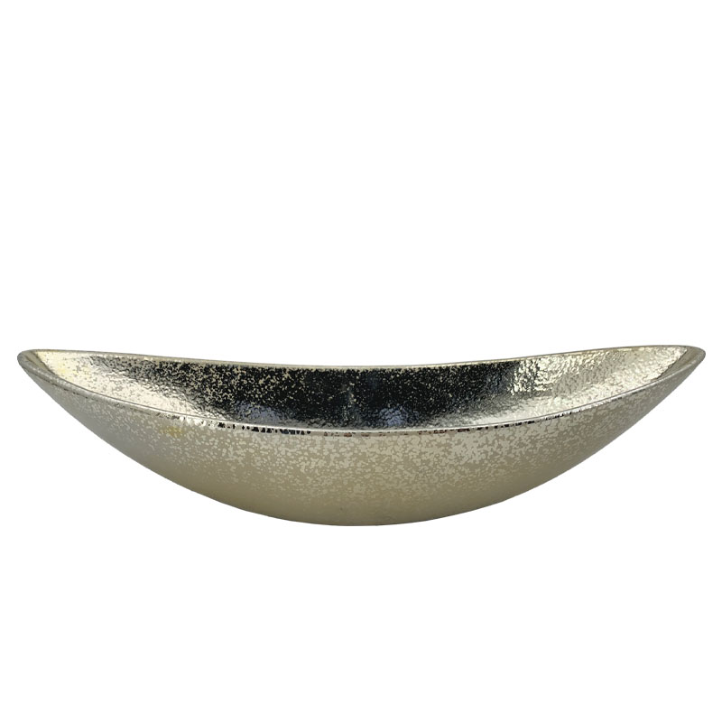 ΚΕΡΑΜΙΚΟ ΔΙΑΚΟΣΜΗΤΙΚΟ ΚΑΜΠΑΝΑΚΙ ΑΦΗΡΗΜΕΝΟ ΑΝΟΙΧΤΟ ΧΡΥΣΟ ΓΡΑΜΜΩΤΟ & ΣΤΑΜΠΩΤΟ - 19.5x8x26.8cm 1/18ΚΙΒ