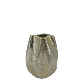 ΚΕΡΑΜΙΚO ΔΙΑΚΟΣΜΗΤΙΚΟ ΣΚΥΛΟΣ ΑΝΟΙΧΤΟ ΧΡΥΣΟ ΣΤΑΜΠΩΤΟ - 16.5x10x22cm 1/4KIB