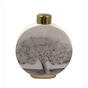 ΚΕΡΑΜΙΚΟ ΚΥΚΛΙΚΟ ΚΟΥΠ ΜΕ ΚΑΠΑΚΙ ΜΕΓΑΛΟ ΔΕΝΤΡΟ ΚΑΦΕ - 28x9x33cm 4/KIB