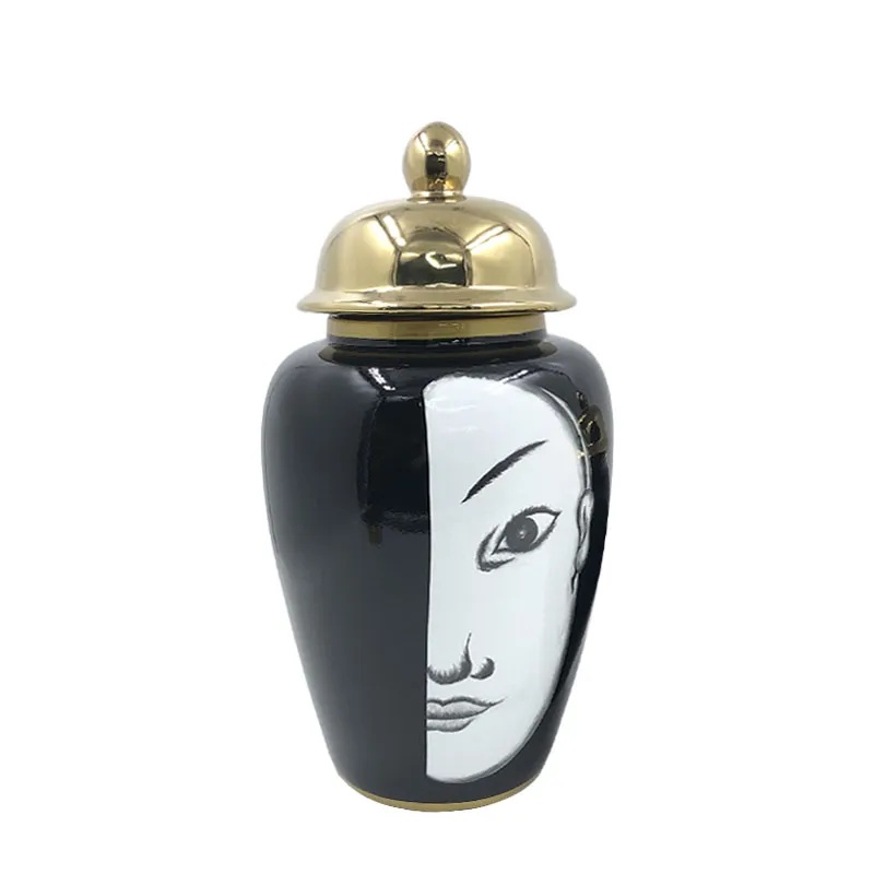 ΚΕΡΑΜΙΚΟ ΚΟΥΠ ΜΕΓΑΛΟ ΜΕ ΚΑΠΑΚΙ ΑΣΙΑΤΙΚΟ ΠΡΟΣΩΠΟ & ΣΤΥΛ - Φ22x43cm 4/KIB