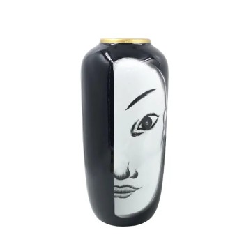 ΚΕΡΑΜΙΚΟ ΒΑΖΟ ΜΕΓΑΛΟ ΑΣΙΑΤΙΚΟ ΠΡΟΣΩΠΟ & ΣΤΥΛ - Φ18x41cm 4/KIB