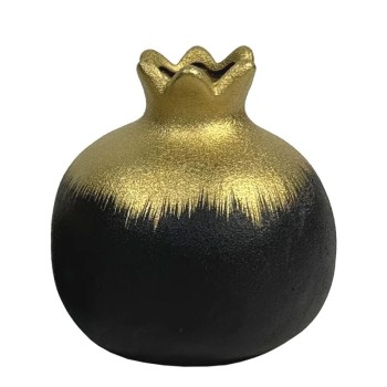 ΚΕΡΑΜΙΚΟ ΡΟΔΙ ΜΕΓΑΛΟ ΜΑΥΡΟ/ΧΡΥΣΟ ΟΜΠΡΕ ΕΦΕ - 11.9cm 6/24ΚΙΒ