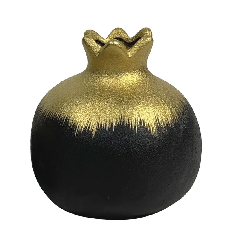 ΚΕΡΑΜΙΚΟ ΡΟΔΙ ΜΕΓΑΛΟ ΜΑΥΡΟ/ΧΡΥΣΟ ΟΜΠΡΕ ΕΦΕ - 11.9cm 6/24ΚΙΒ